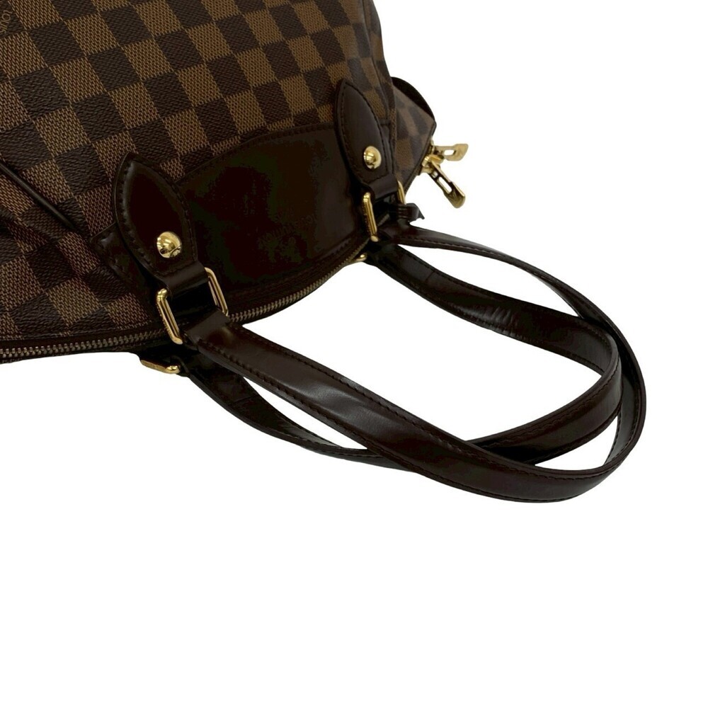 LOUIS VUITTON Authentic Brown Damier Leather Tote Bag - Picture 3 of 8